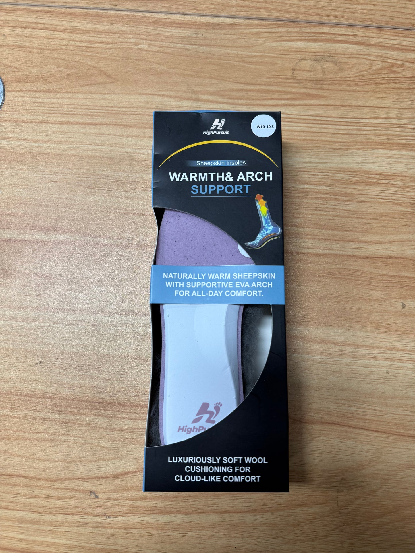 HighPursuit Women's 17mm Thick Sheepskin Insoles – Wool Fleece Footbed for Warmth & Comfort
